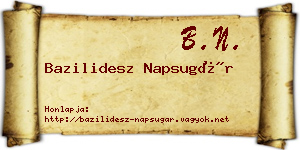 Bazilidesz Napsugár névjegykártya